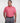 Man in the Pink Lines Ferret golf polo, featuring pink fabric with square line patterns and a comfortable athletic cut.