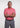 Man in the Pink Lines Ferret golf polo, featuring pink fabric with square line patterns and a comfortable athletic cut.