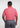 Man in the Pink Lines Ferret golf polo, featuring pink fabric with square line patterns and a comfortable athletic cut.